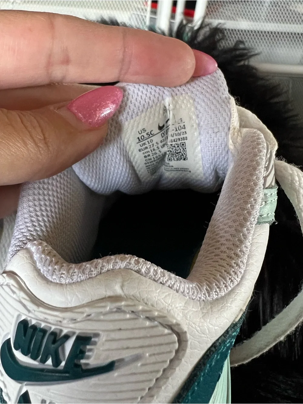 Nike Kids White Mint and Teal Sneakers